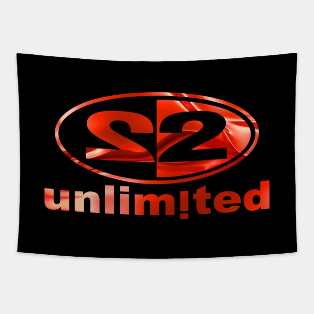 2 UNLIMITED - Red edition dance music 90s Tapestry by BACK TO THE 90´S