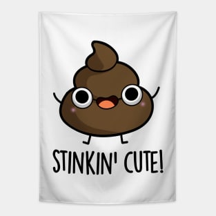 Stinkin Cute Funny Poop Pun Tapestry