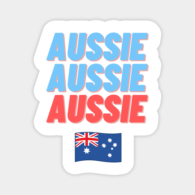 Aussie, Aussie, Aussie T-Shirt Magnet by TexasRancher