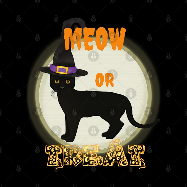 Magical Halloween Cat by Lucia