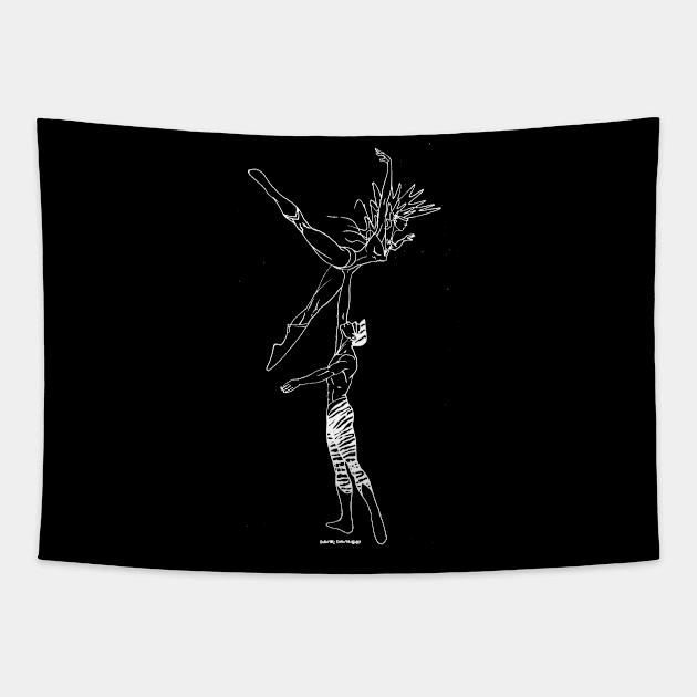 Dancer Lifted in love Tapestry by Glenn & Robert Davis