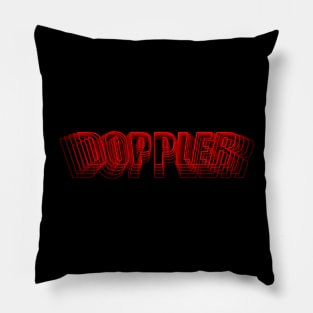 Doppler Shift Red Pillow