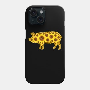 Sunflower Pig Farmer Phone Case