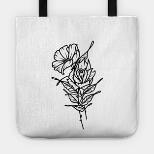 Ornate Floral Tattoo Tote