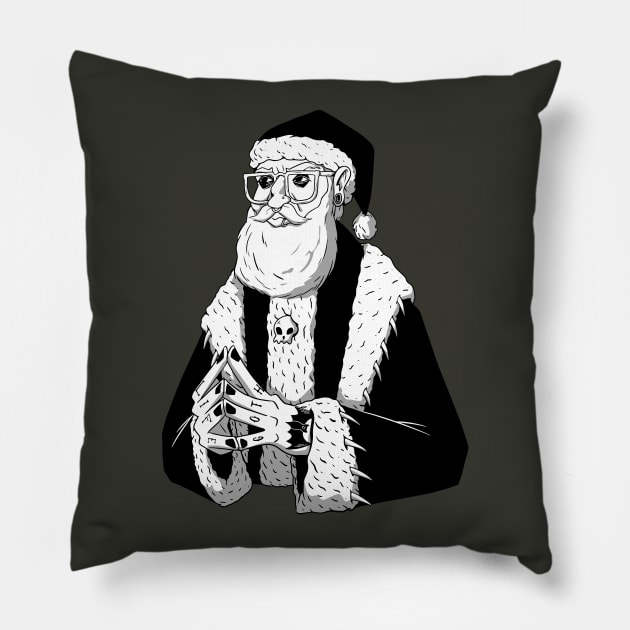 GOTH SANTA Pillow by Bombastik