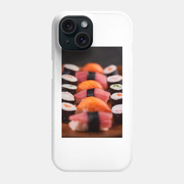 Variety of sushi freshly prepared Phone Case by naturalis