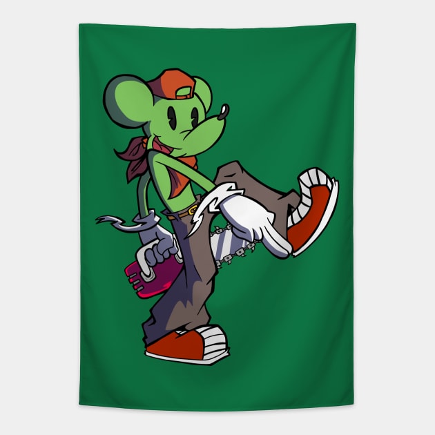 Mad Mouse Tapestry by JbombCreative