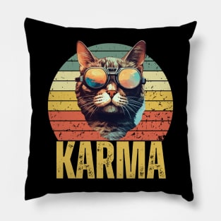 Karma Is A Cat Pillow