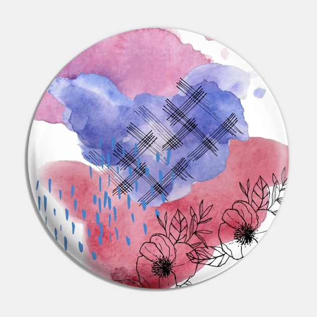 Abstract Watercolor Pin by Rev Store