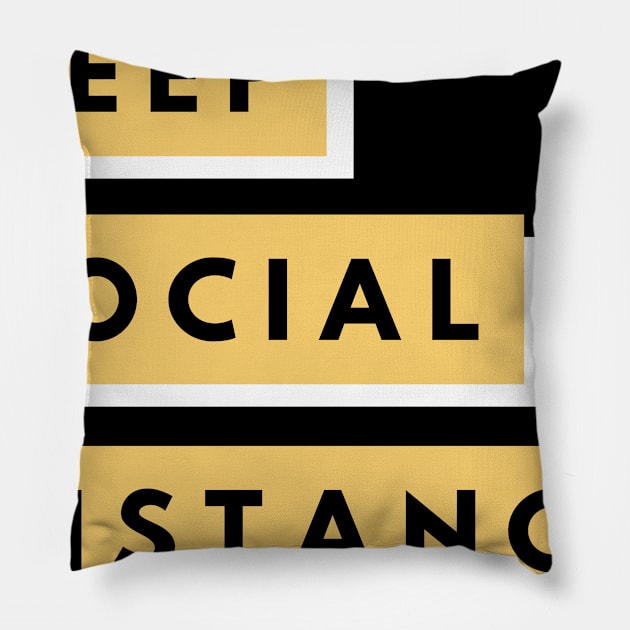 Keep Social Distance Pillow by Social Trend