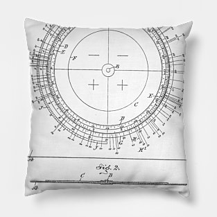 Star Finder Vintage Patent Hand Drawing Pillow