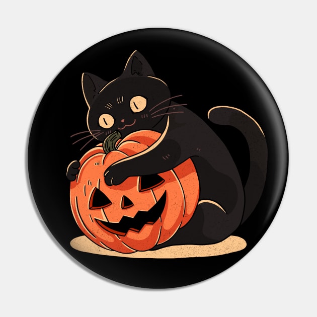 Pumpkin Embrace (black cat) Pin by FanFreak