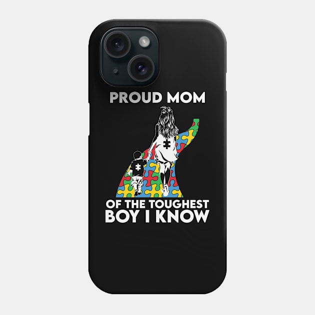 Proud Mom Autism Awareness Gift for Birthday, Mother's Day, Thanksgiving, Christmas Phone Case by skstring