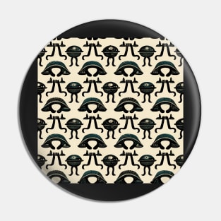 Alien hieroglyphs seamless pattern Pin