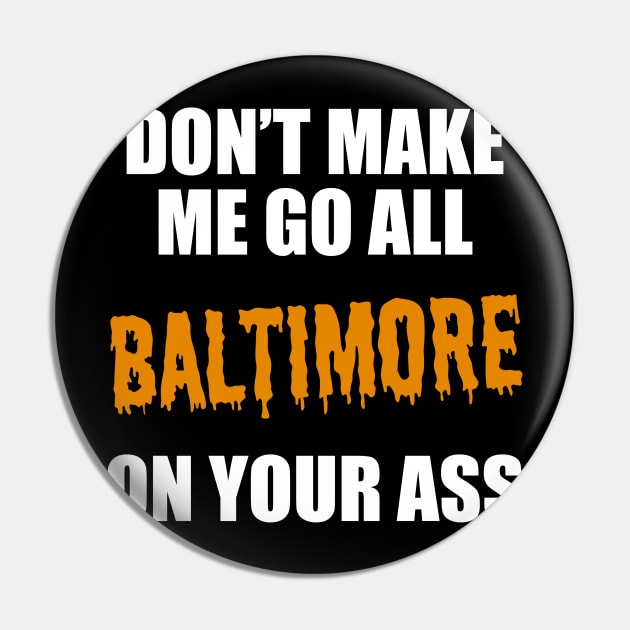 Baltimore Baseball Fan Pin by CafePretzel