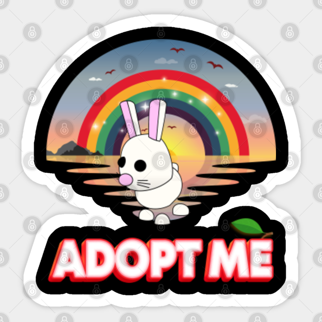 Cute Sunset Bunny Adopt Me Sticker Teepublic - roblox adopt me neon bunny