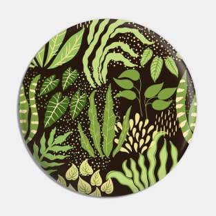 Forest Sprite - Funky Botanical Pattern Pin