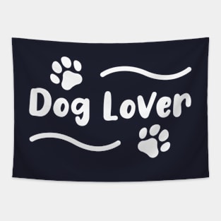 Dog Lover - White Text Tapestry