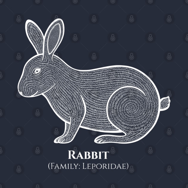 Rabbit with Common and Latin Names - animal design by Green Paladin