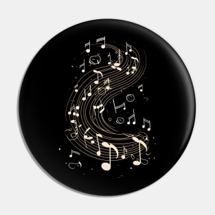 Music Notes Flow Pin