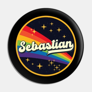 Sebastian // Rainbow In Space Vintage Style Pin