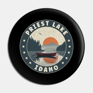 Priest Lake Idaho Sunset Pin