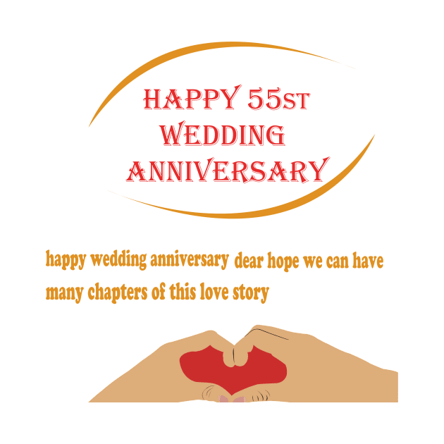 happy 55st wedding anniversary by best seller shop