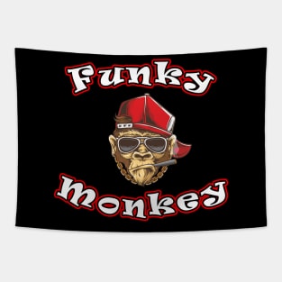 Funny Funky Monkey Tapestry