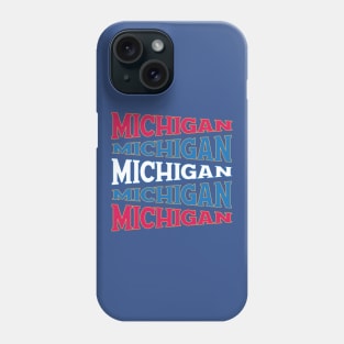 NATIONAL TEXT ART USA MICHIGAN Phone Case