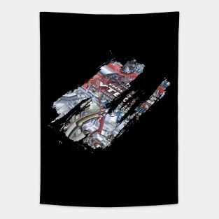 Honda VTEC Engine Torn Tapestry