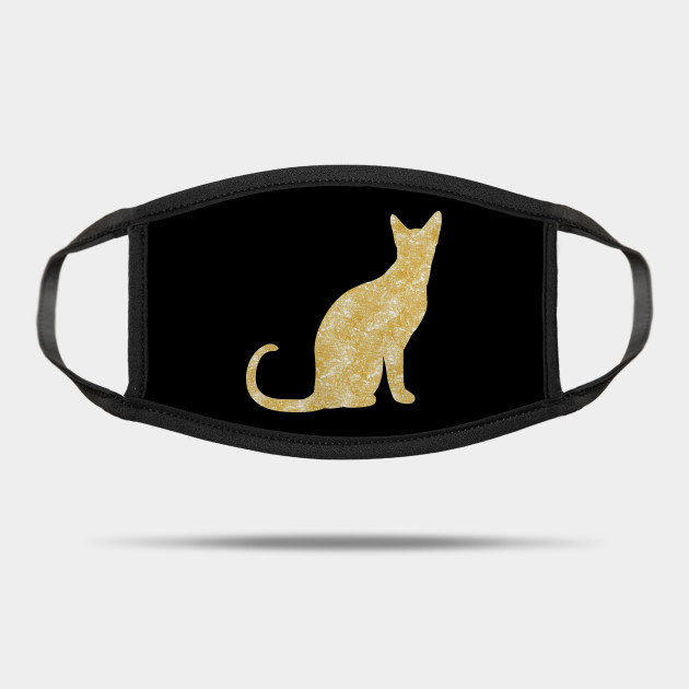 Gold Cat Cat Mask Teepublic Uk