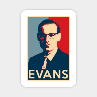 Bill Evans Hope Poster - Sizes of Jazz History Magnet