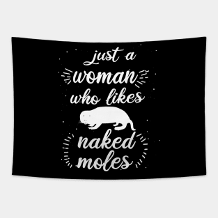 Woman naked mole rat love girl saying rodent Tapestry