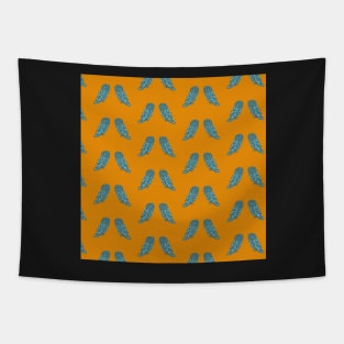 The Day of the Owls - Orange/Teal Tapestry