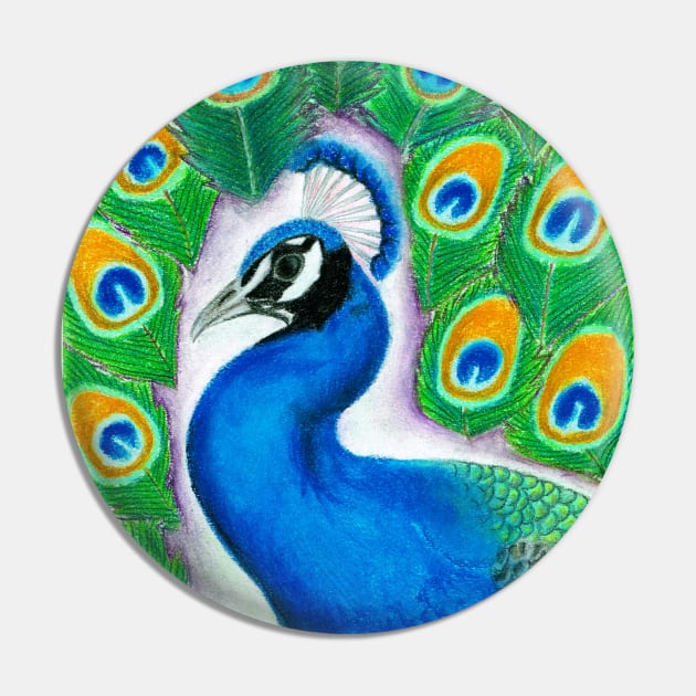 Peacock Pin by MelanieJeyakkumar