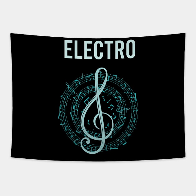 Music Note Circle Electro Tapestry by Hanh Tay