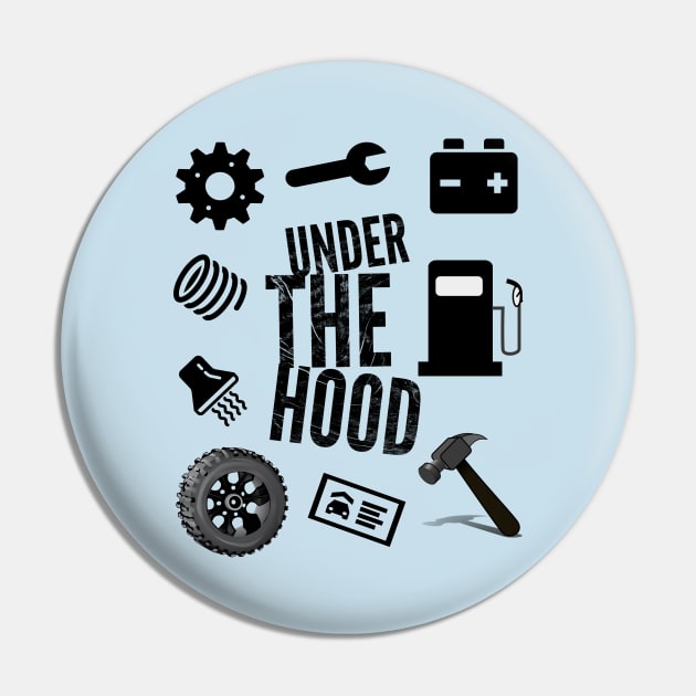 Under The Hood, Vintage Rust Car, Rust car for men, Car Lover Gift Pin by Style Conscious