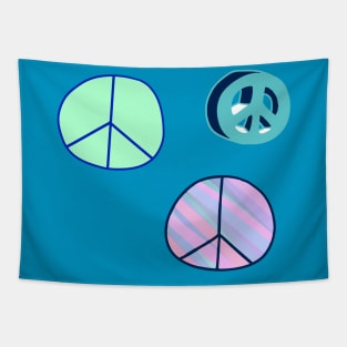 Three Peace Signs Tapestry