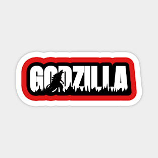 White Godzilla Kids Magnet