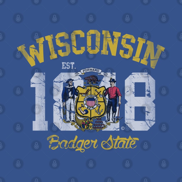 Vintage Wisconsin Badger State by E