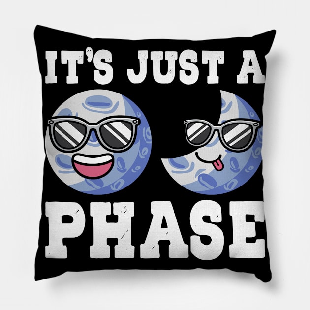 It's Just A Phase Moon Star Astronomy Space Pillow by Print-Dinner