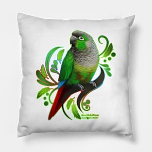 Green Cheeked Conure Pillow