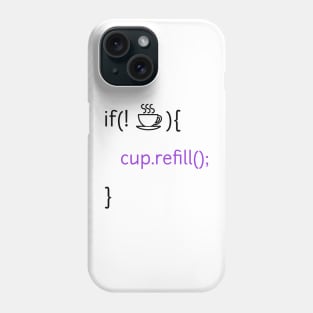 If no coffee refill cup function Phone Case