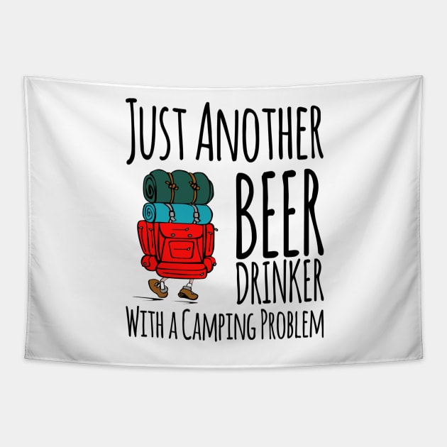 Beer Loving Camping Lover Tapestry by RetroSalt