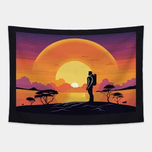 "Rays of Redemption: A Man's Defeat of Life's Demons" Tapestry