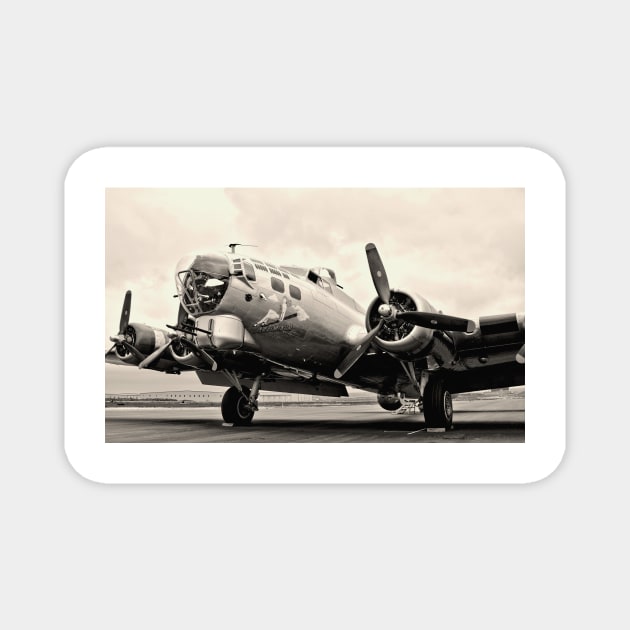 B-17 Bomber Airplane Aluminum Overcast Magnet by Scubagirlamy