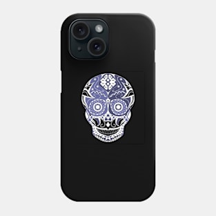 black death with smile ecopop calavera candy skull art Phone Case