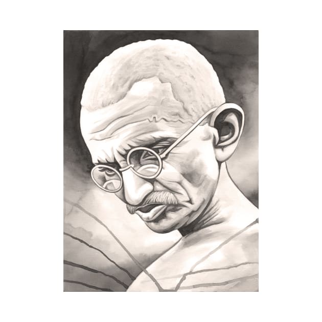 Mohandas Karamchand Gandhi by benheineart