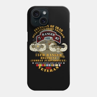 75th Ranger Regiment  - Combat Jump - Assault - OIF - Invasion - 2003 w IRAQ SVC X 300 Phone Case