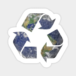 Planet Earth Day Recycle Reduce Reuse for Earth Lover Gifts Magnet